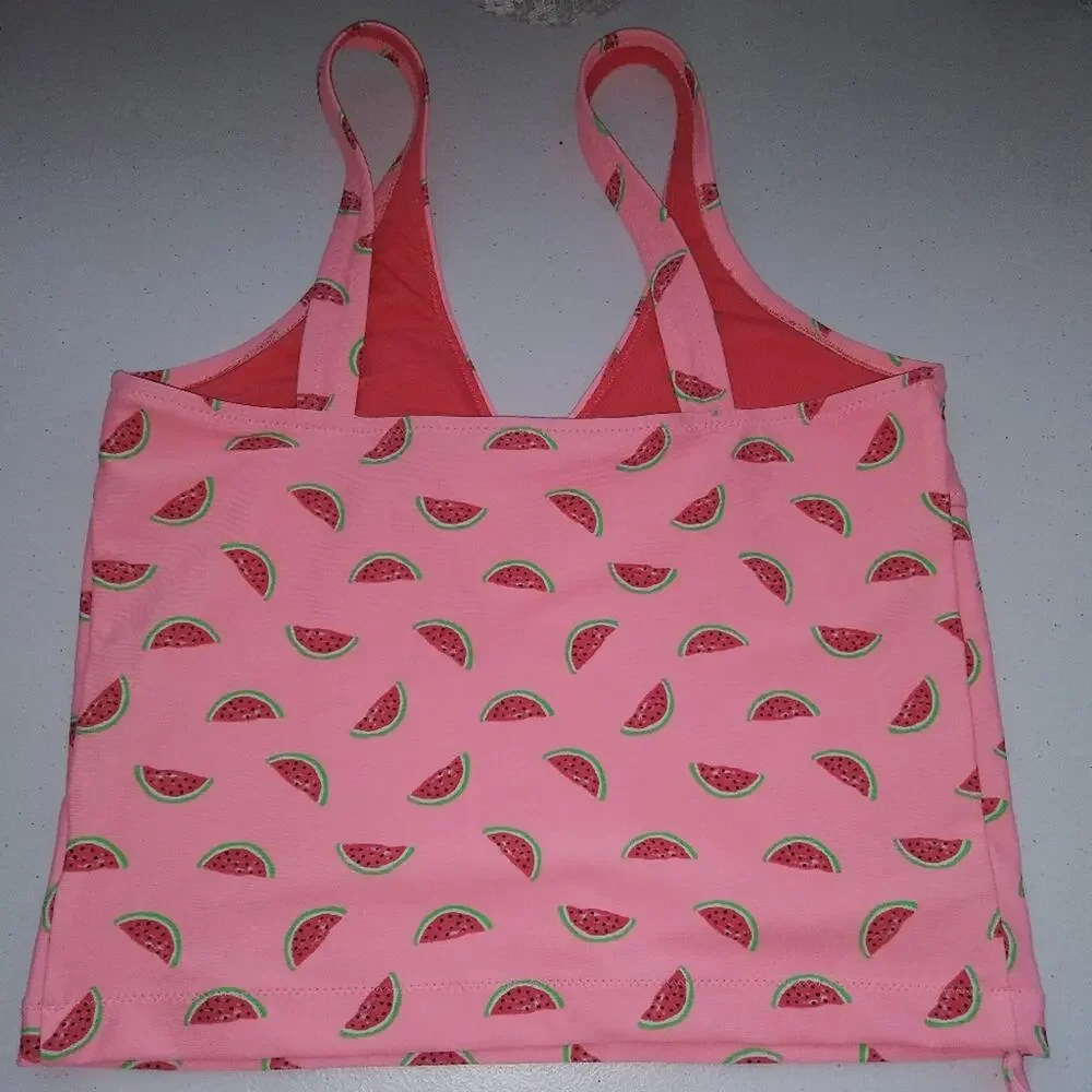 Old Navy Girls OLX Twist Front Watermelon Print 2 Piece Swimsuit Size XL